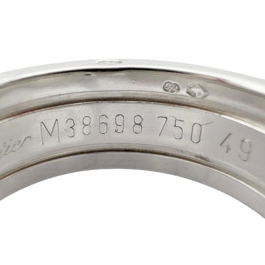Cartier カルティエ 2C リング 指輪 9号 18金 K18ホワイトゴールド  