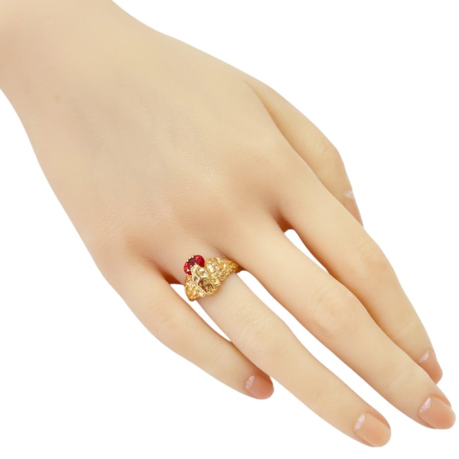GUCCI（グッチ） ライオンヘッド リング 指輪 8号 18金 K18イエロー