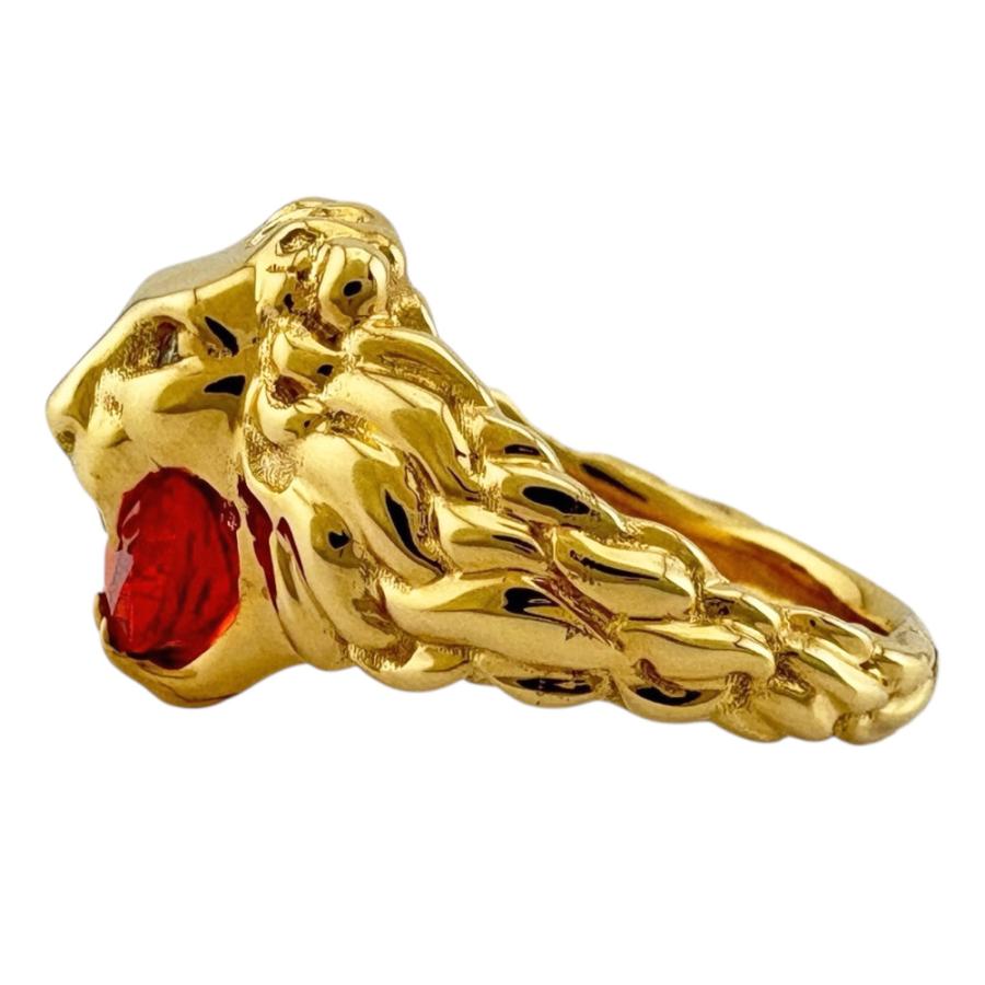 GUCCI（グッチ） ライオンヘッド リング 指輪 8号 18金 K18イエロー