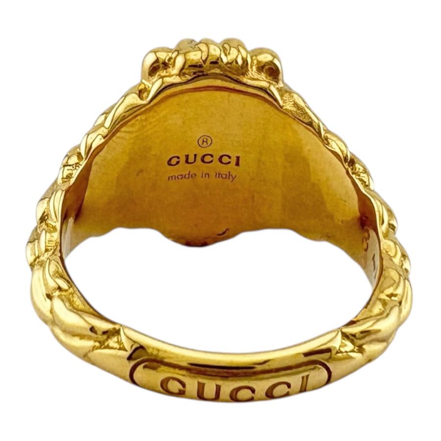 GUCCI（グッチ） ライオンヘッド リング 指輪 8号 18金 K18イエロー