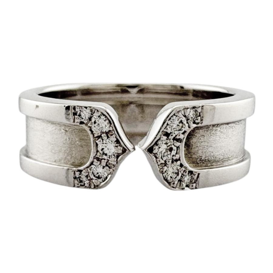Cartier カルティエ 2C リング 指輪 9.5号 18金 K18ホワイトゴールド