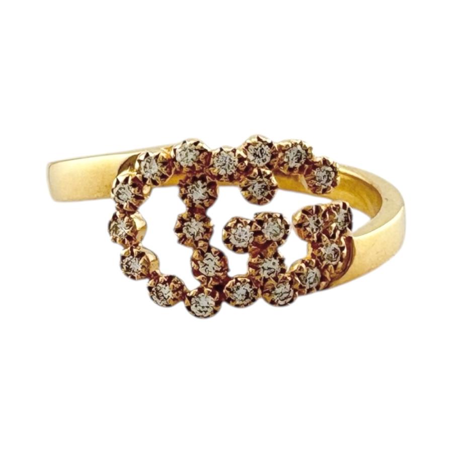 GUCCI グッチ GGランニング リング 指輪 7.5号 18金 K18イエロー  