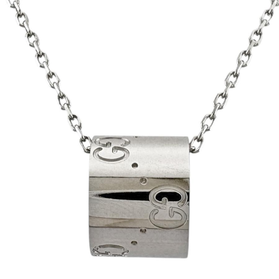 GUCCI グッチ アイコン ネックレス 18金 K18ホワイトゴールド
