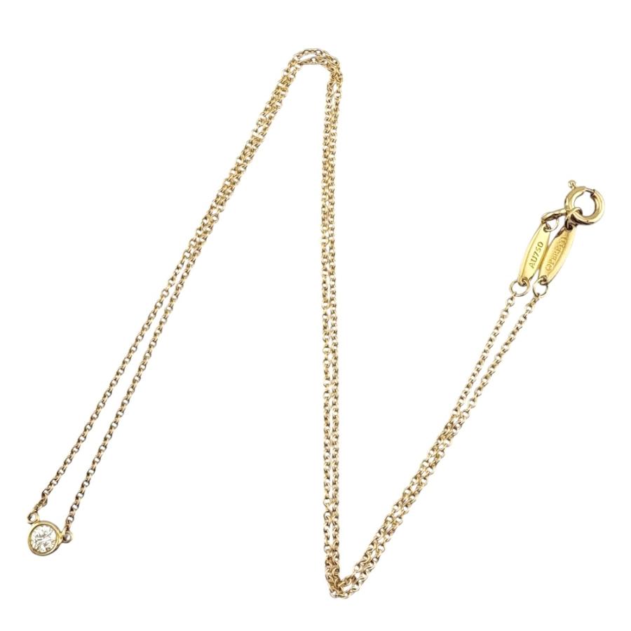 ティファニー k18 バイザヤード ダイヤネックレス 美品 付属完備 保証書有 Tiffany & Co. - 【極美品】ティファニー K18 バイザヤード
