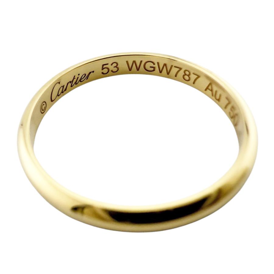 カルティエ　バンドリング 53　K18リング　13号　18金　イエローゴールド カルティエ バンドリング 53 K18リング 13号 18金 イエローゴールド