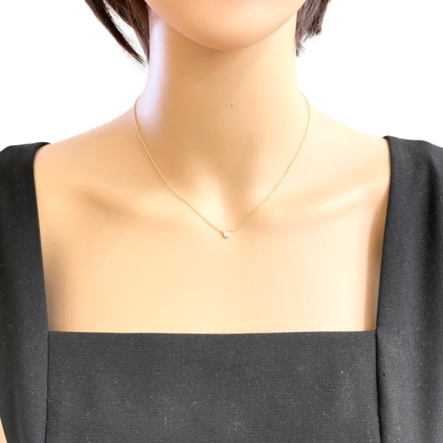 美品 ティファニー バイザヤード ネックレス0.12ct ゴールド Au750 TIFFANY&Co.（ティファニー） バイザヤード 約0.12ct ネックレス 18金