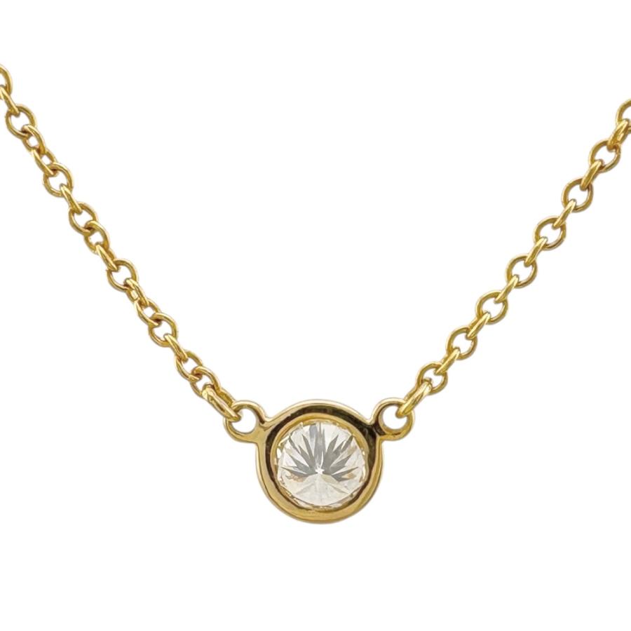 正規品　美品ティファニー ネックレス バイザヤード 1PD K18ゴールド TIFFANY&Co.（ティファニー） バイザヤード 約0.12ct ネックレス 18金