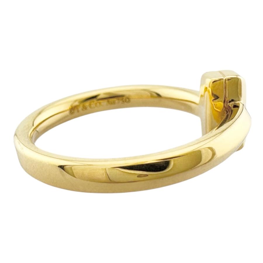 【美品】ティファニー、Tワンリング、イエローゴールド、9号 TIFFANY&Co. ティファニー Tワン リング 指輪 9号 18金 K18