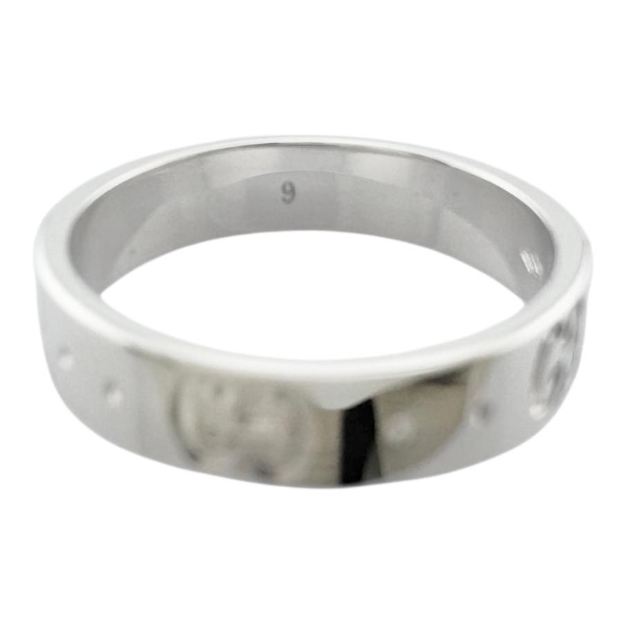 GUCCI グッチ アイコン リング 指輪 8.5号 18金 K18ホワイトゴールド  