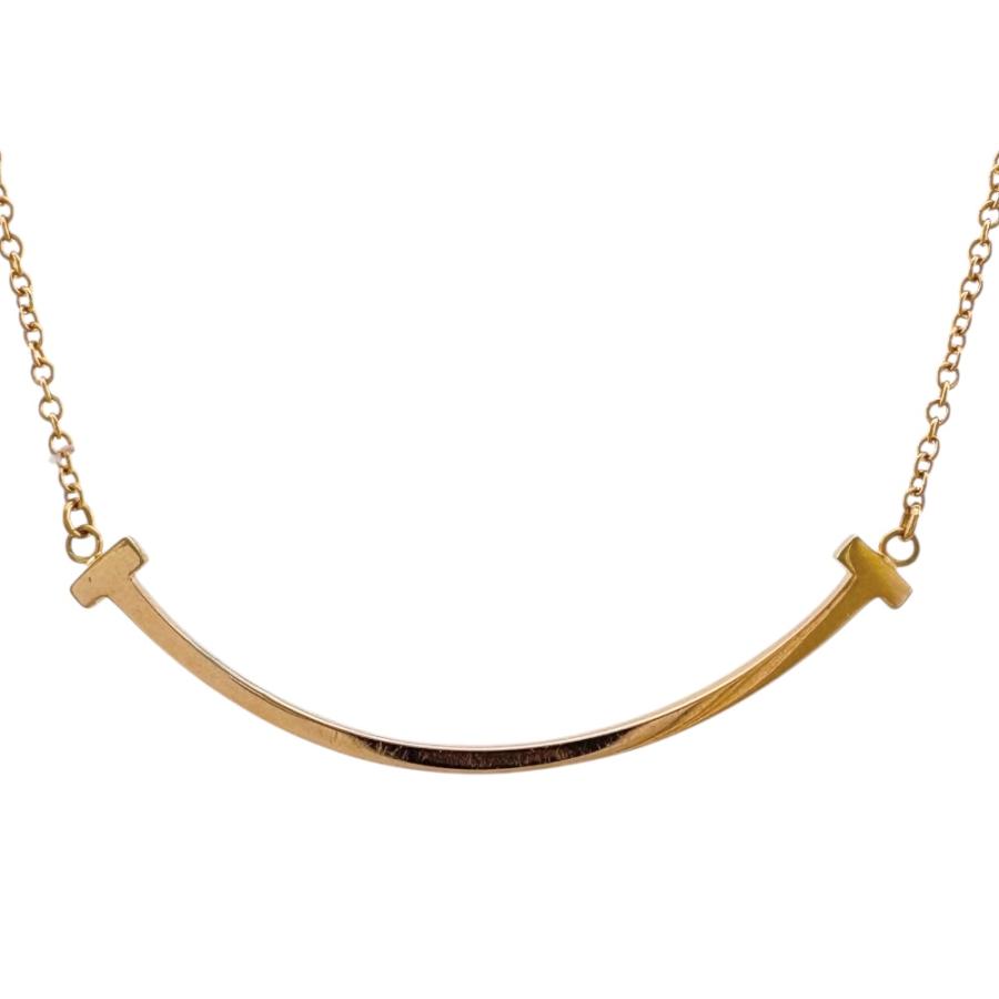 TIFFANY&Co. ティファニー Tスマイル ネックレス 18金 K18ピンク