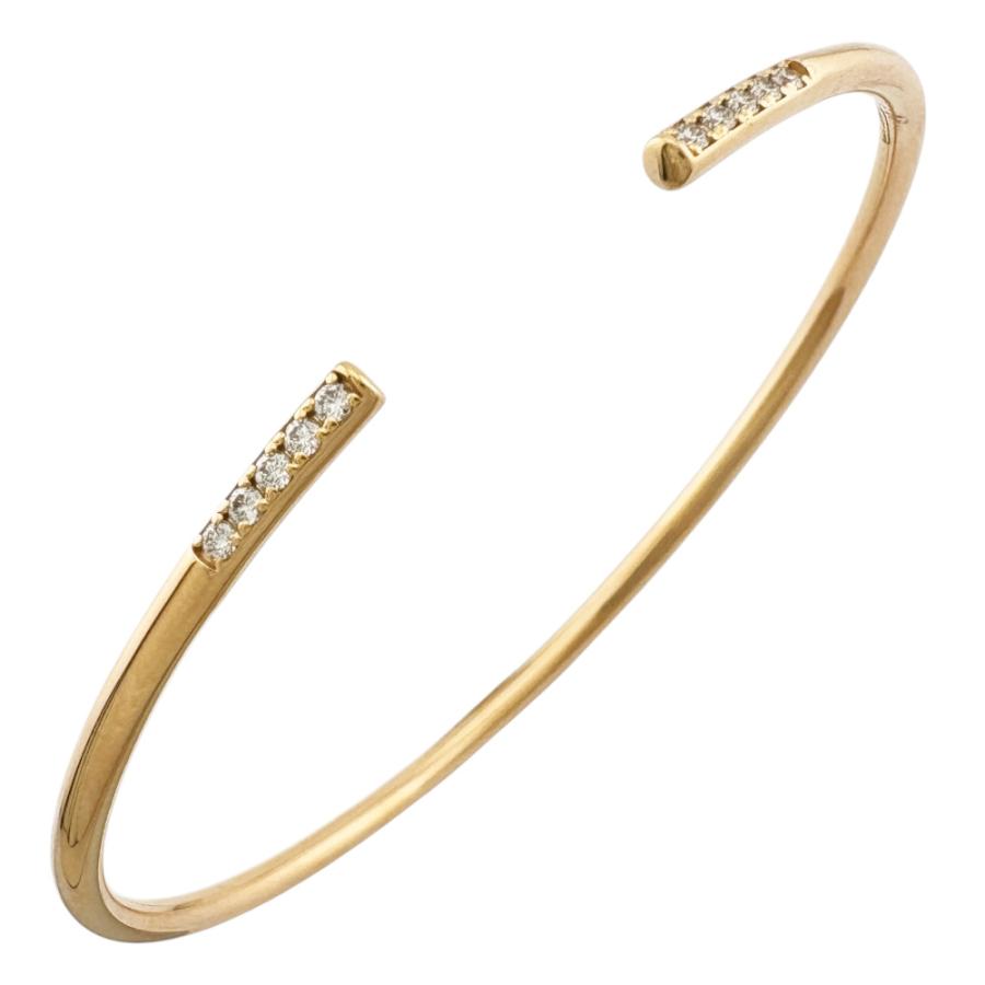 TIFFANY&Co.K18WGメトロワイヤーバングル Au750 ダイヤ10石 TIFFANY&Co.（ティファニー） メトロワイヤー バングル 18金 K18ピンク