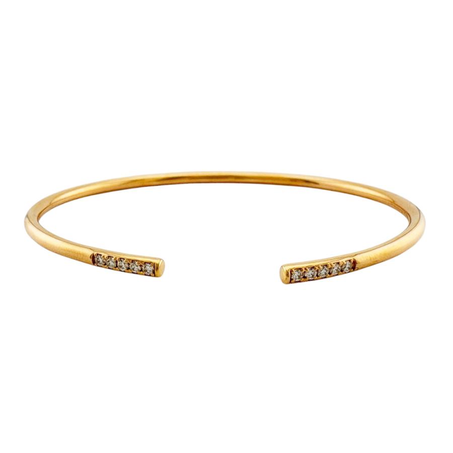 TIFFANY&Co.K18WGメトロワイヤーバングル Au750 ダイヤ10石 TIFFANY&Co.（ティファニー） メトロワイヤー バングル 18金 K18ピンク