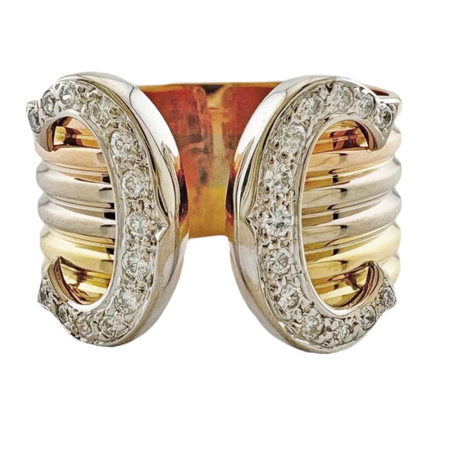 Cartier カルティエ 2C リング 指輪 16号 18金 K18イエロー