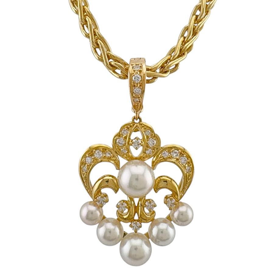 MIKIMOTO（ミキモト） ネックレス 18金 K18イエローゴールド アコヤ 