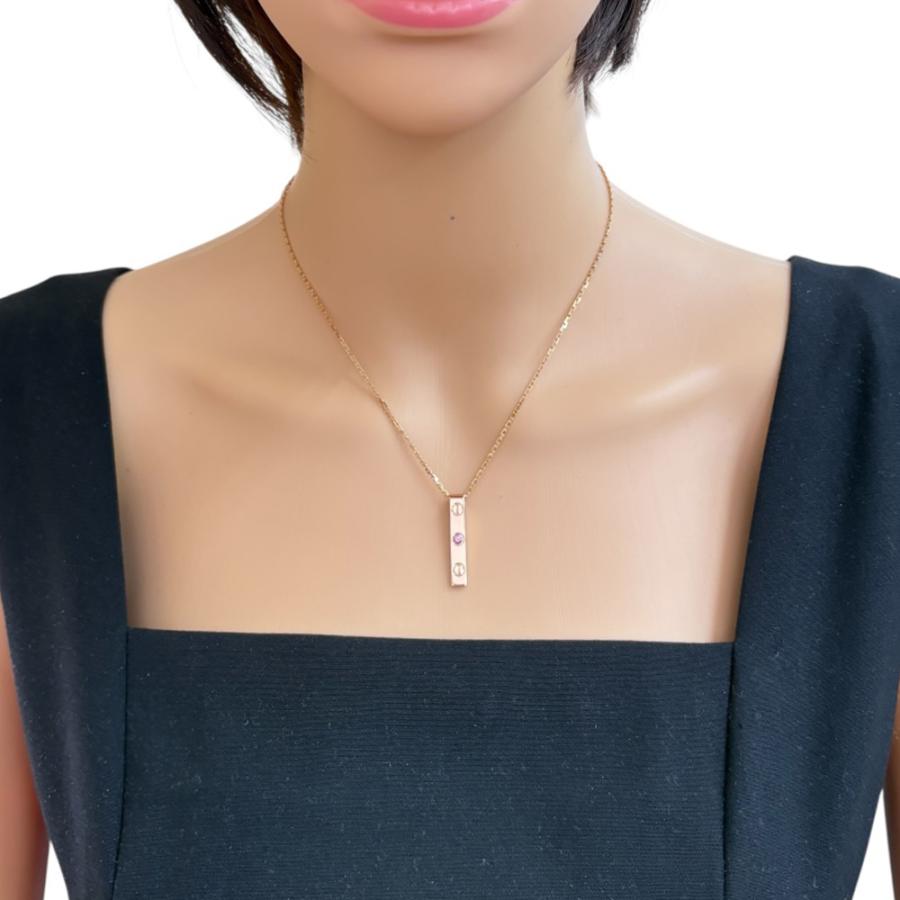 Cartier（カルティエ） ラブプレート ネックレス 18金 K18ピンク 
