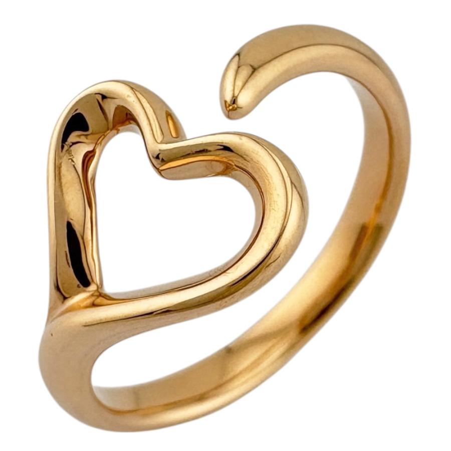 ティファニーオープンハートリング　16号　新品仕上げ　無傷未使用に近い TIFFANY&Co. ティファニー オープンハート リング 指輪 16.5号