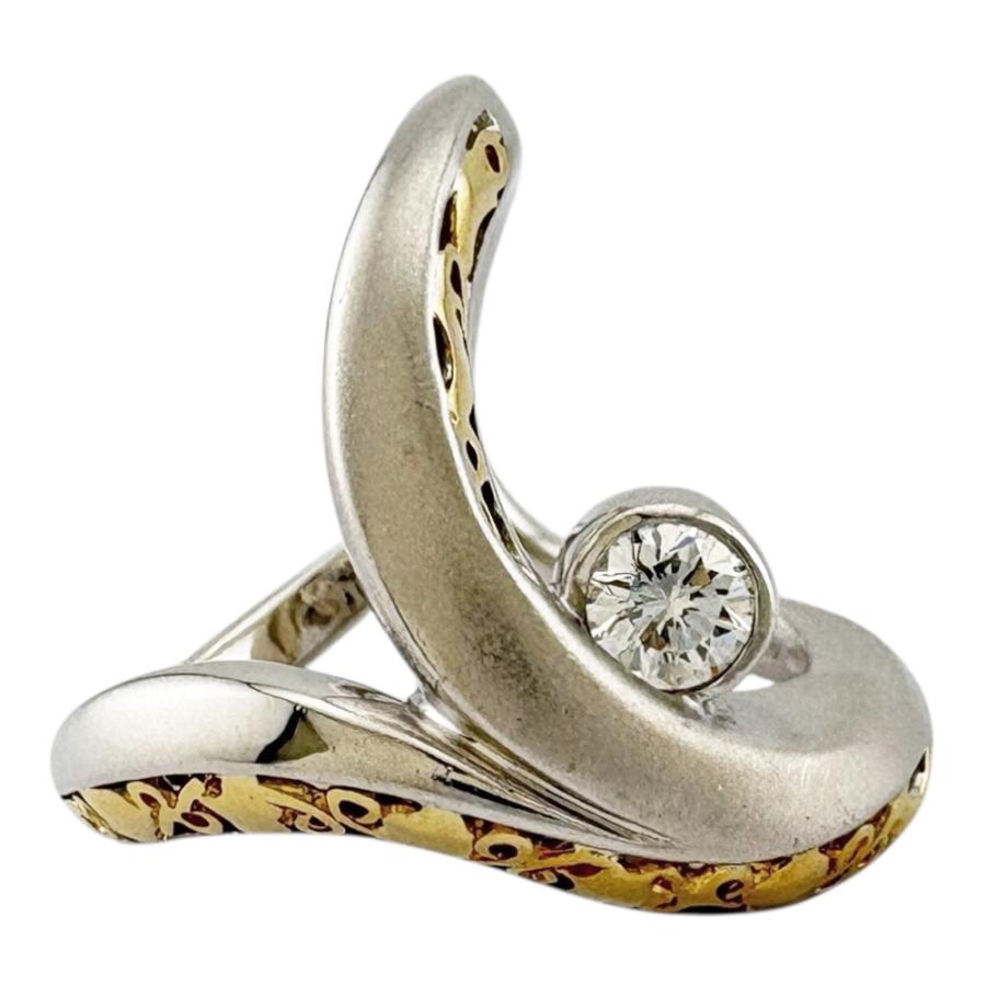 カラチ リング 指輪 15号 18金 K18ホワイトゴールド ダイヤモンド