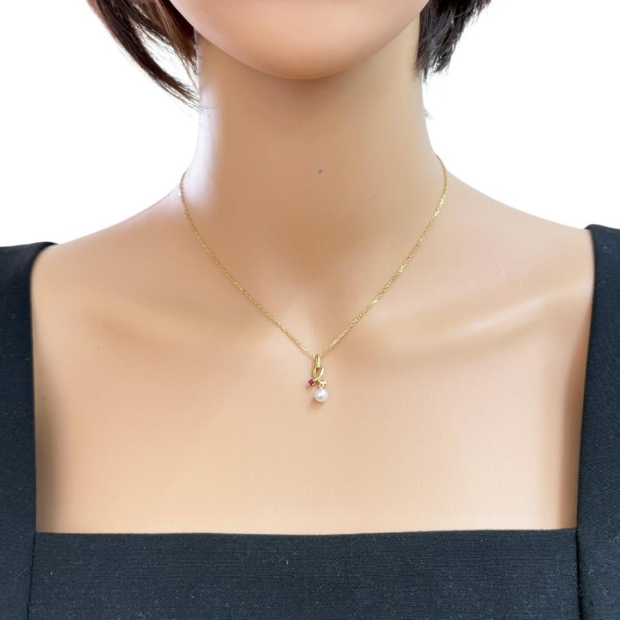 MIKIMOTO（ミキモト） ネックレス 18金 K18イエローゴールド パール