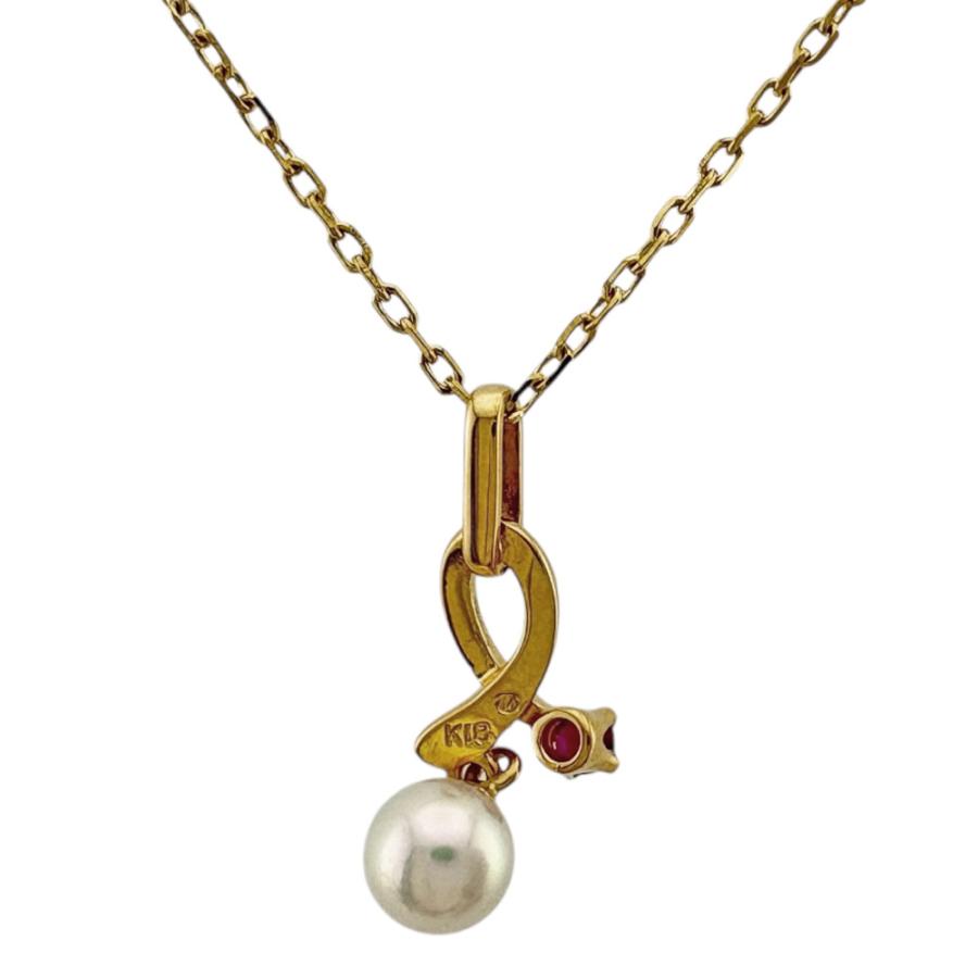 MIKIMOTO（ミキモト） ネックレス 18金 K18イエローゴールド パール