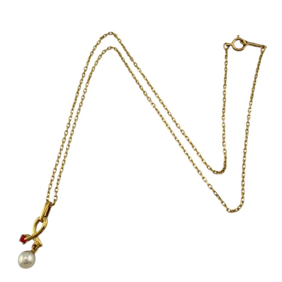 1918 ミキモトパールネックレスK18YGイエローゴールド6.4mm MIKIMOTO（ミキモト） ネックレス 18金 K18イエローゴールド パール