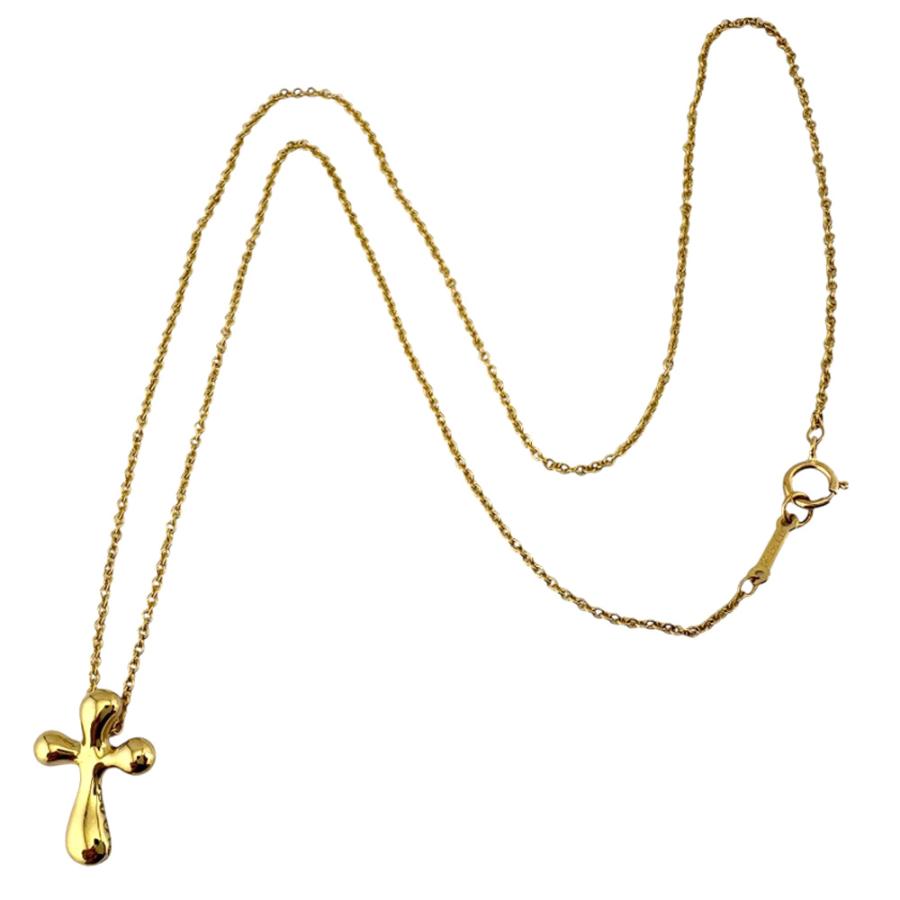 TIFFANY&Co.（ティファニー） スモールクロス ネックレス 18金 K18