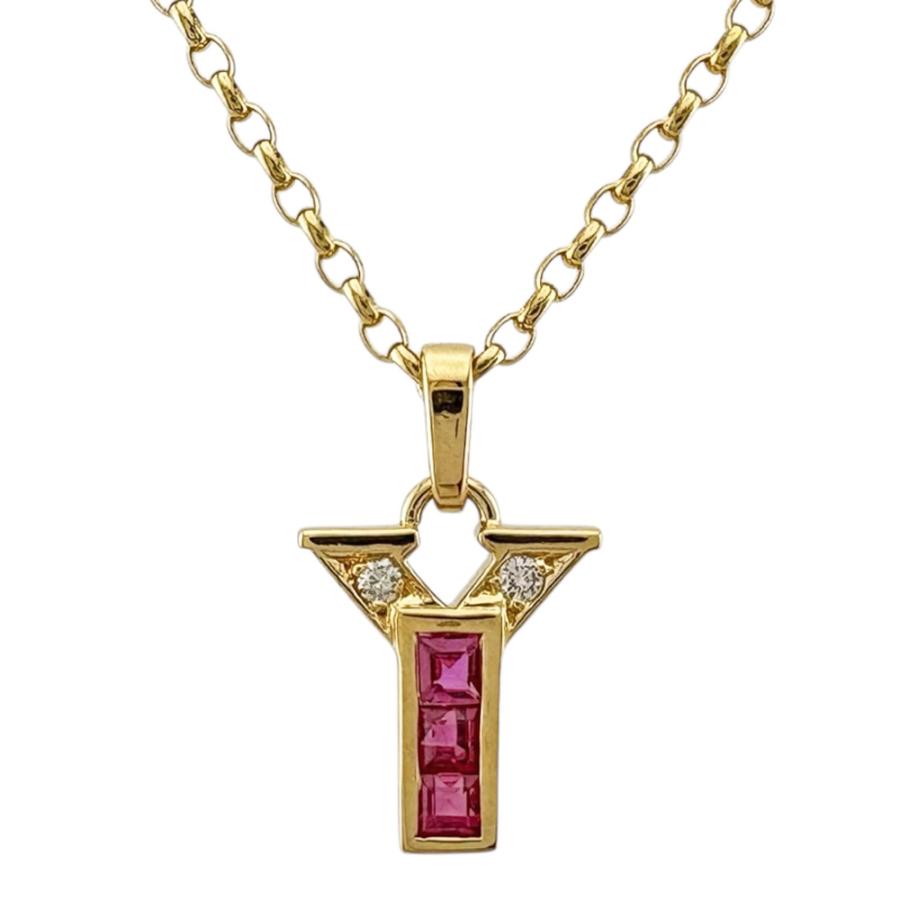 MIKIMOTO ミキモト ネックレス 18金 K18イエローゴールド ルビー