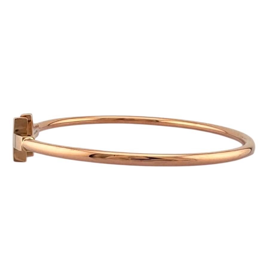 TIFFANY&Co.（ティファニー） Tワイヤー バングル 18金 K18ピンク