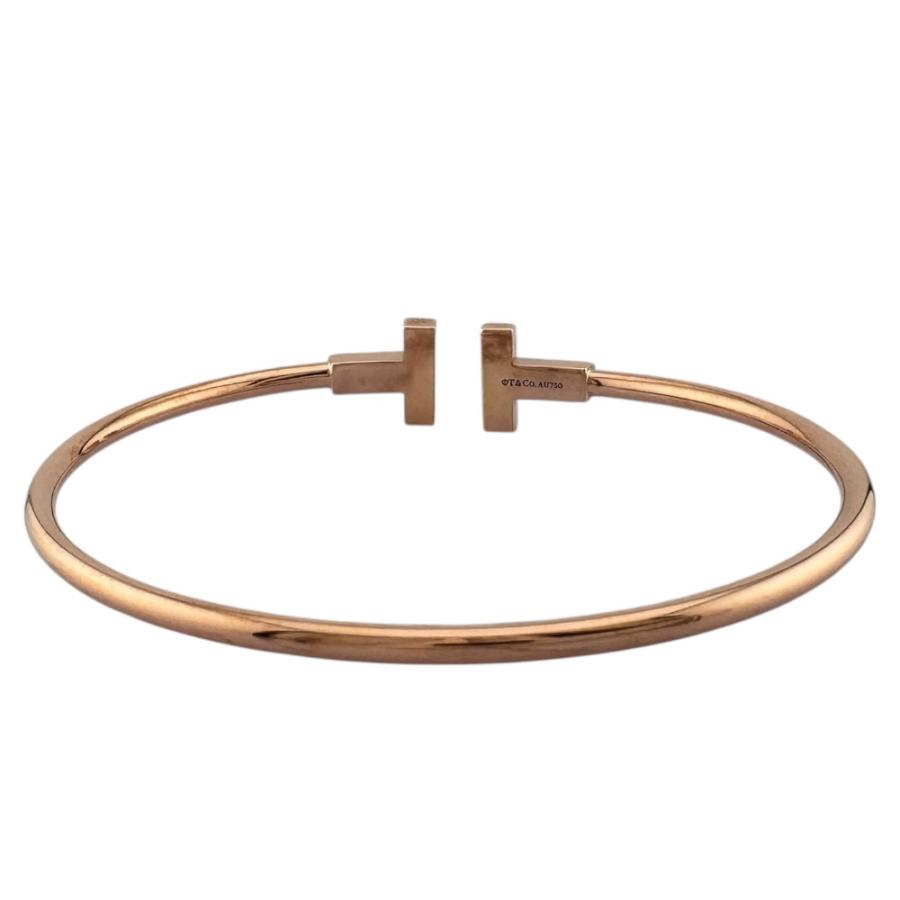 TIFFANY&Co.（ティファニー） Tワイヤー バングル 18金 K18ピンク