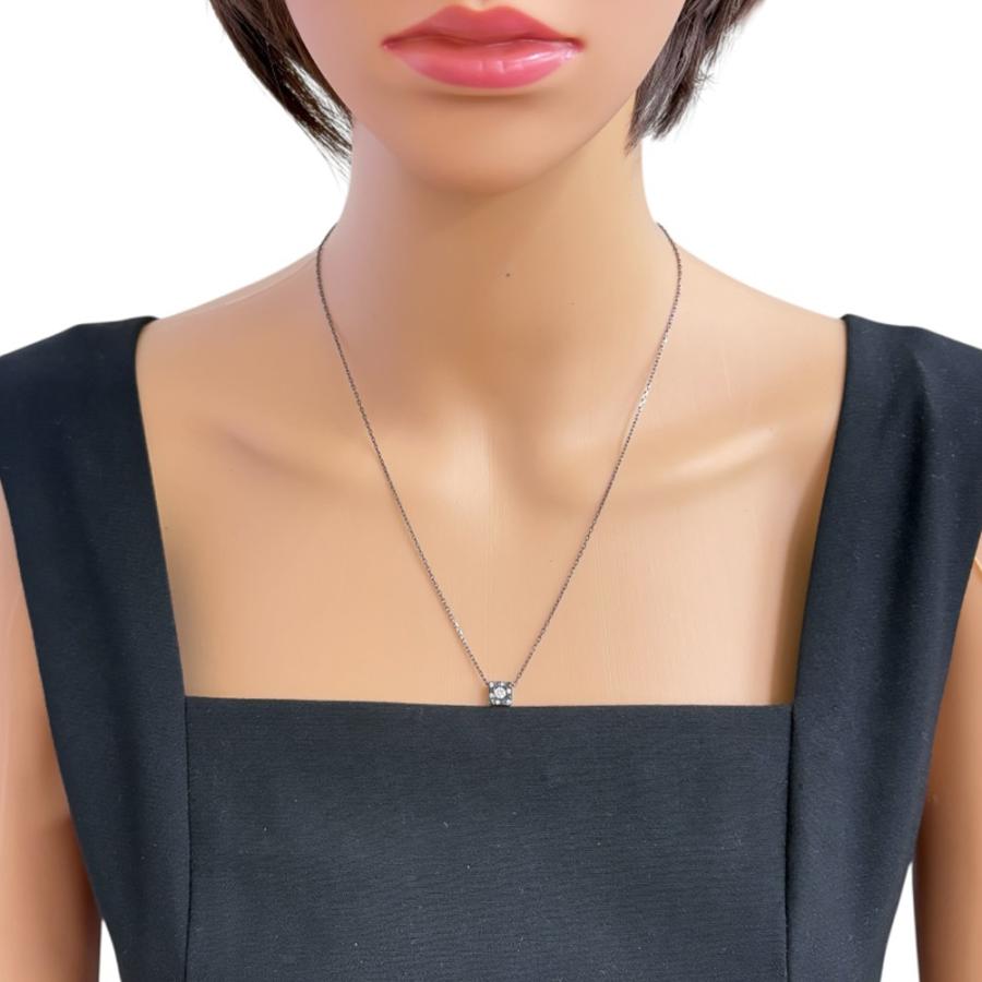 ダミアーニ ベルエポック スクエア ネックレス 18金 K18ホワイトゴールド ダイヤモンド レディース Damiani 中古 美品