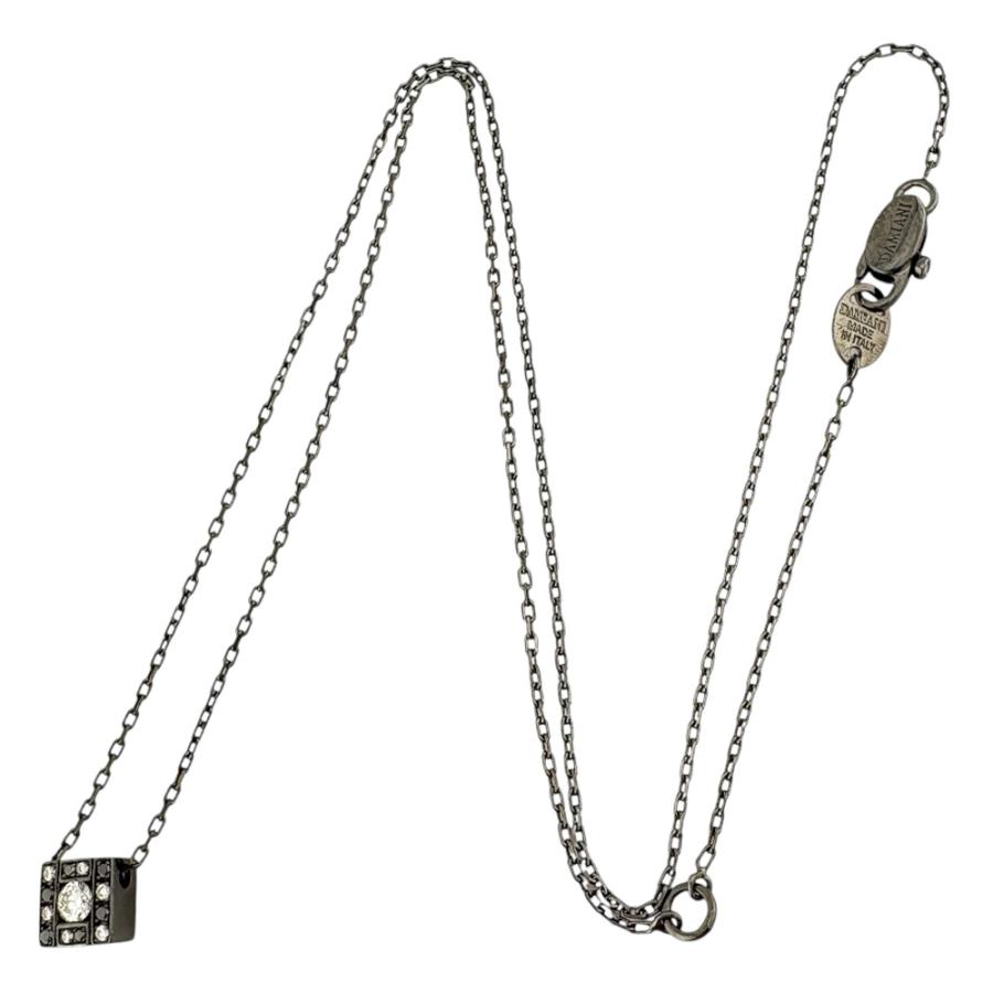 ダミアーニ ベルエポック スクエア ネックレス 18金 K18ホワイトゴールド ダイヤモンド レディース Damiani 中古 美品