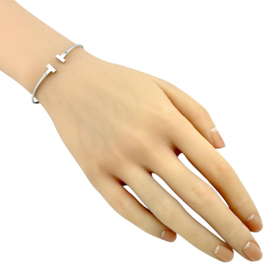 TIFFANY&Co.（ティファニー） Tナローワイヤー バングル 18金 K18