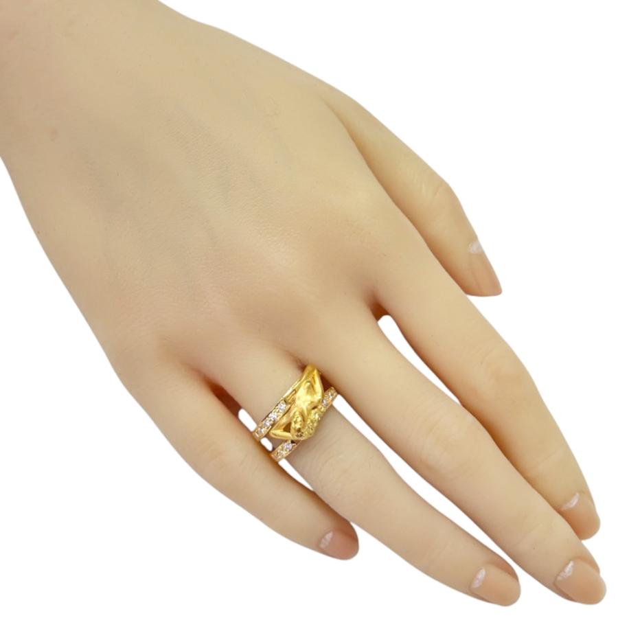 カレライカレラゴールドダイヤリング カレライカレラ リング 指輪 12号 18金 K18イエローゴールド