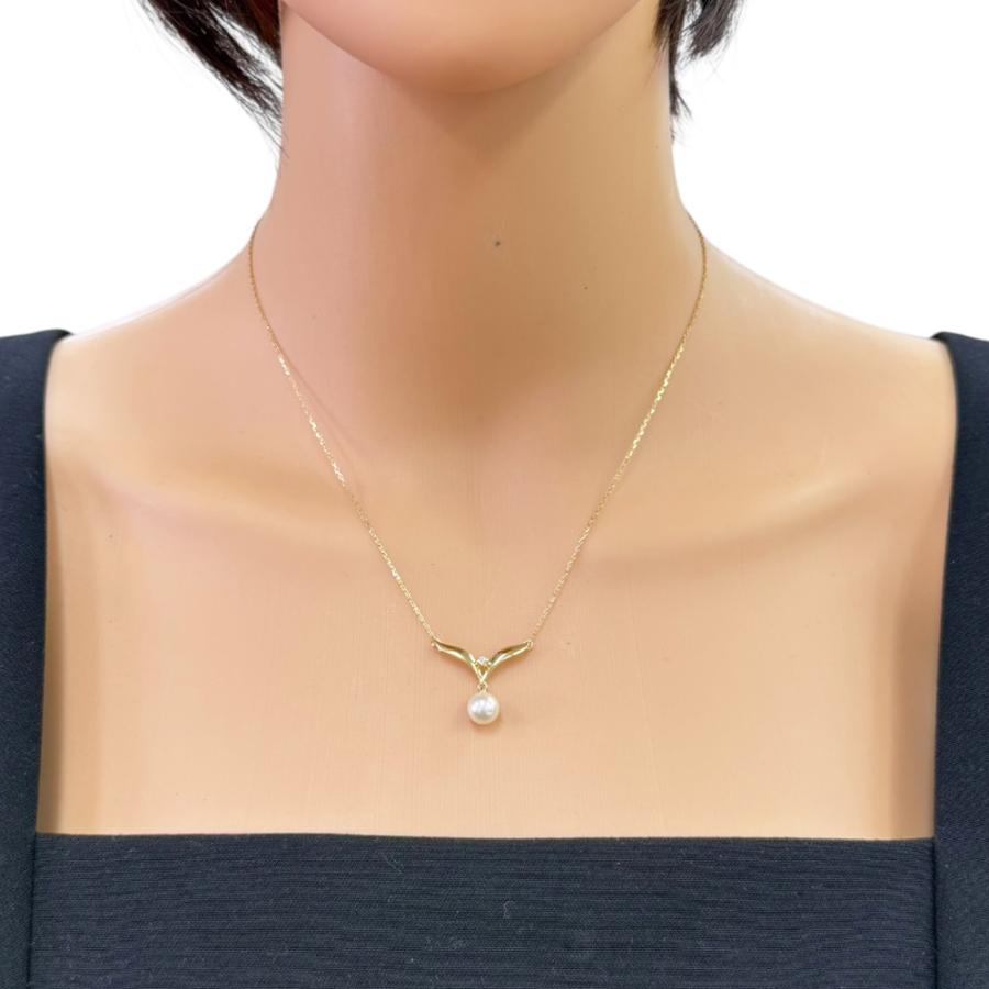 MIKIMOTO（ミキモト） ネックレス 18金 K18イエローゴールド アコヤ