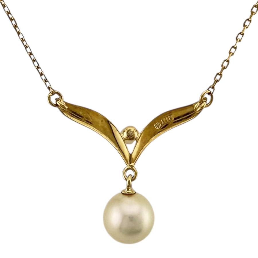 MIKIMOTO（ミキモト） ネックレス 18金 K18イエローゴールド アコヤ