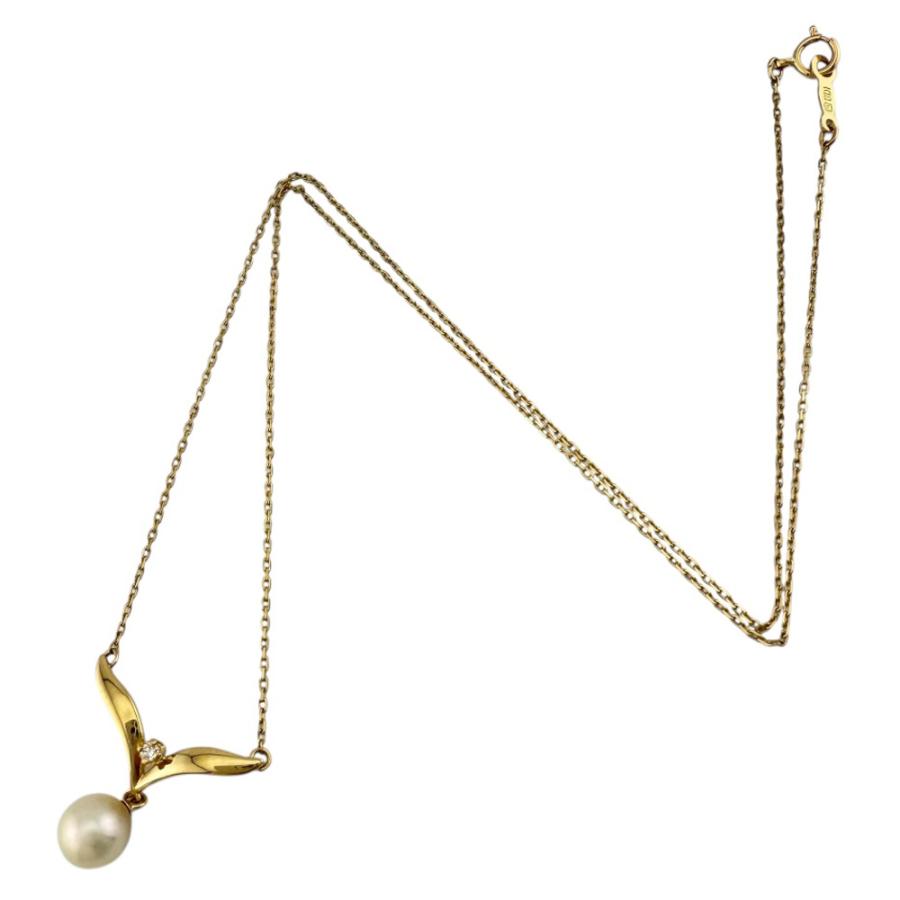 MIKIMOTO（ミキモト） ネックレス 18金 K18イエローゴールド アコヤ