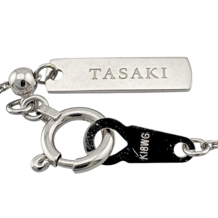 タサキ ネックレス 18金 K18ホワイトゴールド パパラチアサファイア