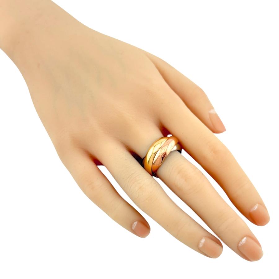 【新品•未使用•現行品•最終価格!!】カルティエ　トリニティ リング Cartier（カルティエ） トリニティ リング 指輪 18.5号 18金 K18
