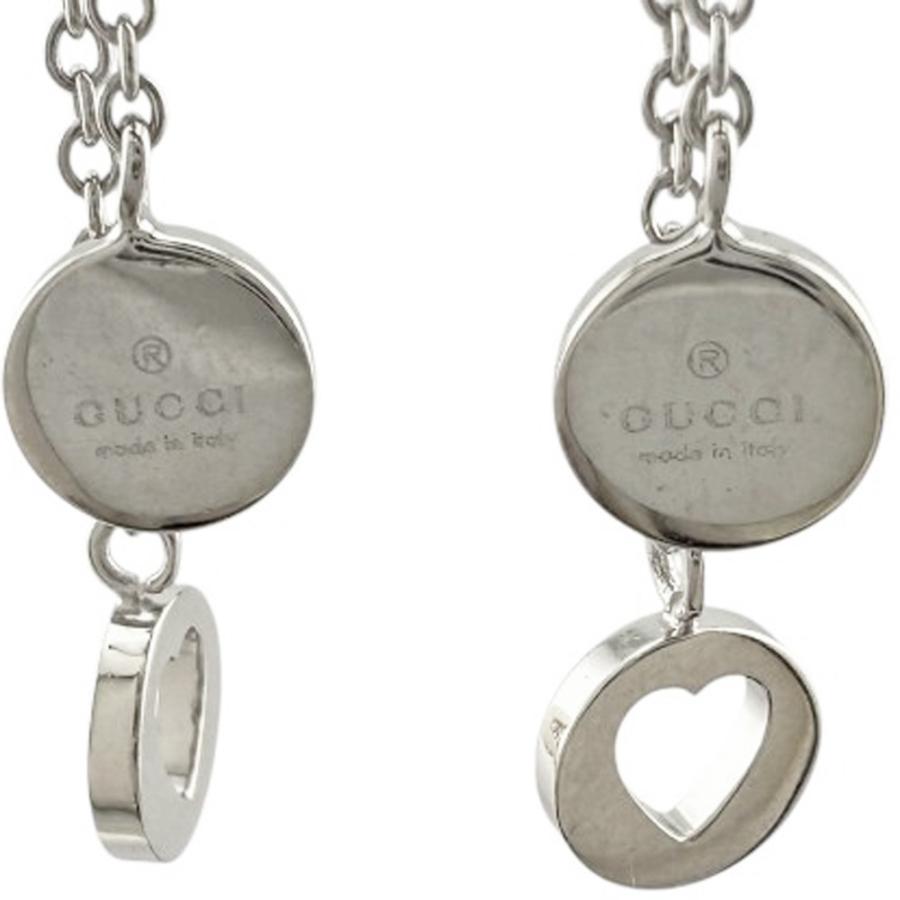 GUCCI（グッチ） スウィングドロップ ロゴ ハート ピアス 18金 K18