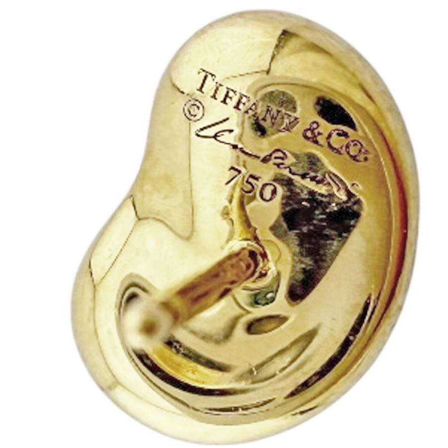 【最終価格】K18 ゴールド ビーン bean ピアス 18金　刻印あり TIFFANY&Co.（ティファニー） ビーン ピアス 18金 K18イエローゴールド