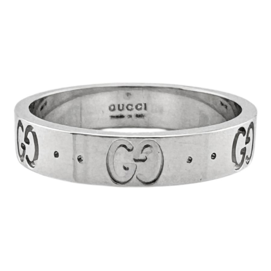 GUCCI（グッチ） アイコン リング 指輪 12.5号 18金 K18ホワイト