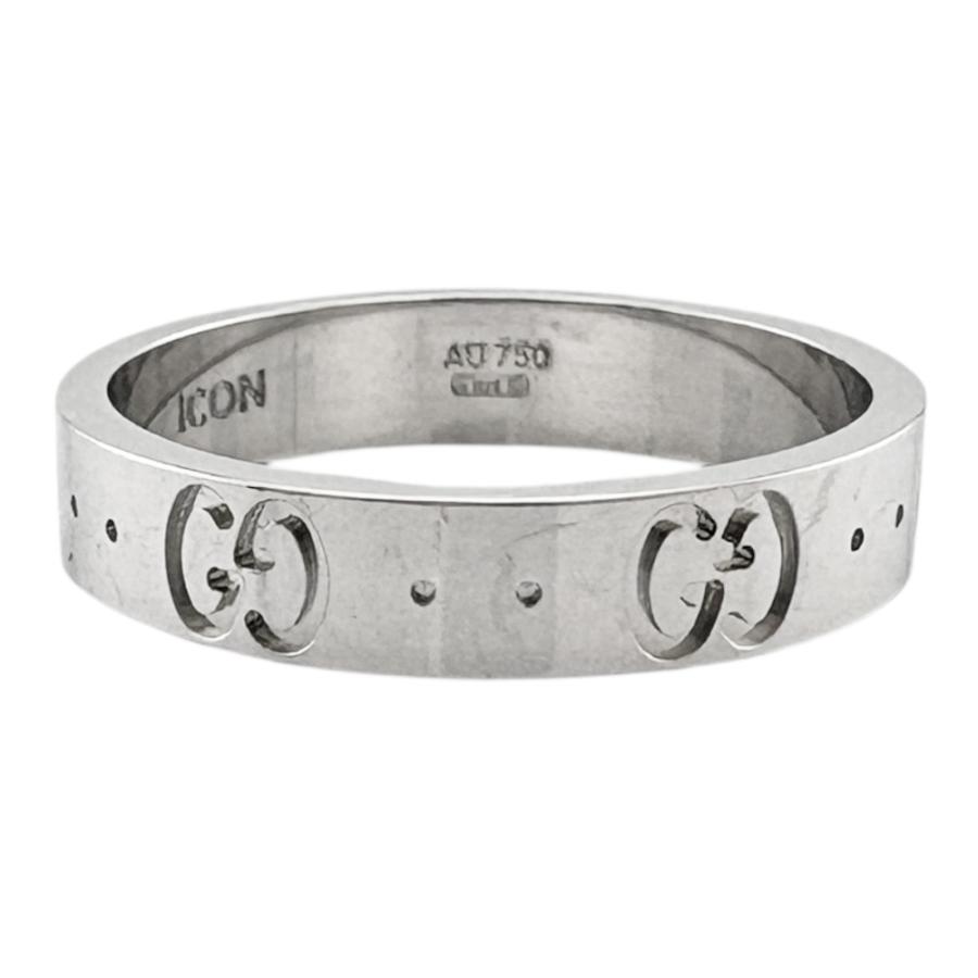 GUCCI（グッチ） アイコン リング 指輪 12.5号 18金 K18ホワイト