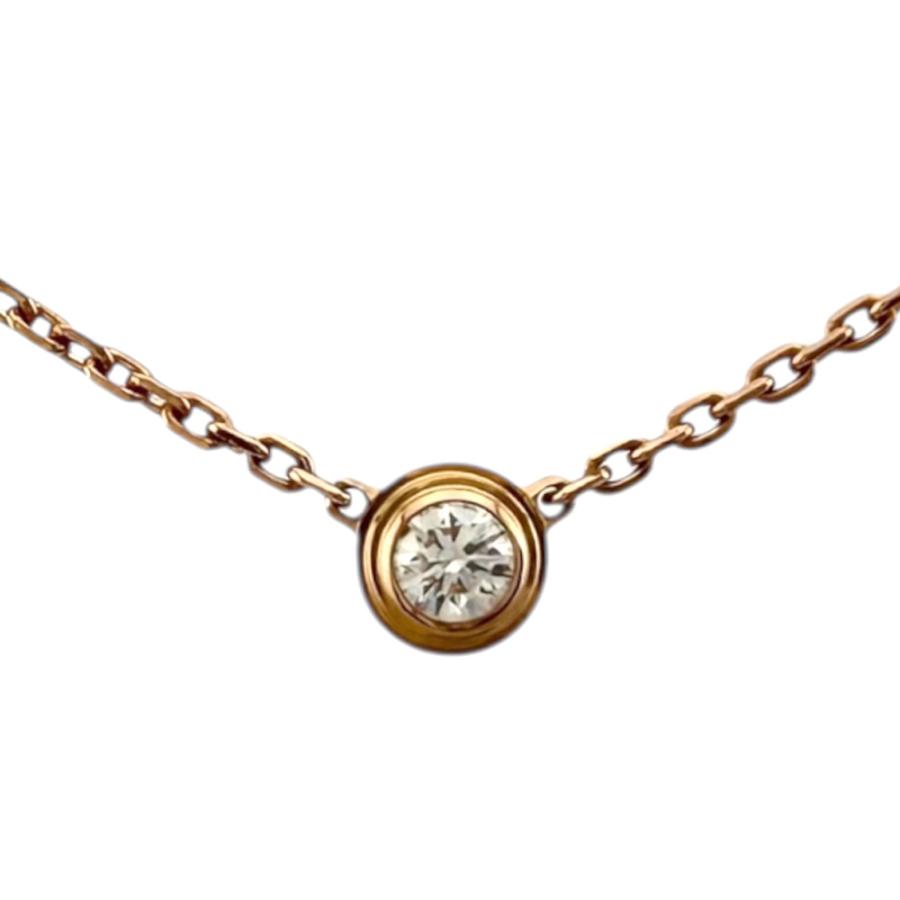 【カルティエCartier★ダムールネックレス】XSディアマンレジェ18K YG Cartier（カルティエ） ダムール ディアマンレジェ 約0.04ct