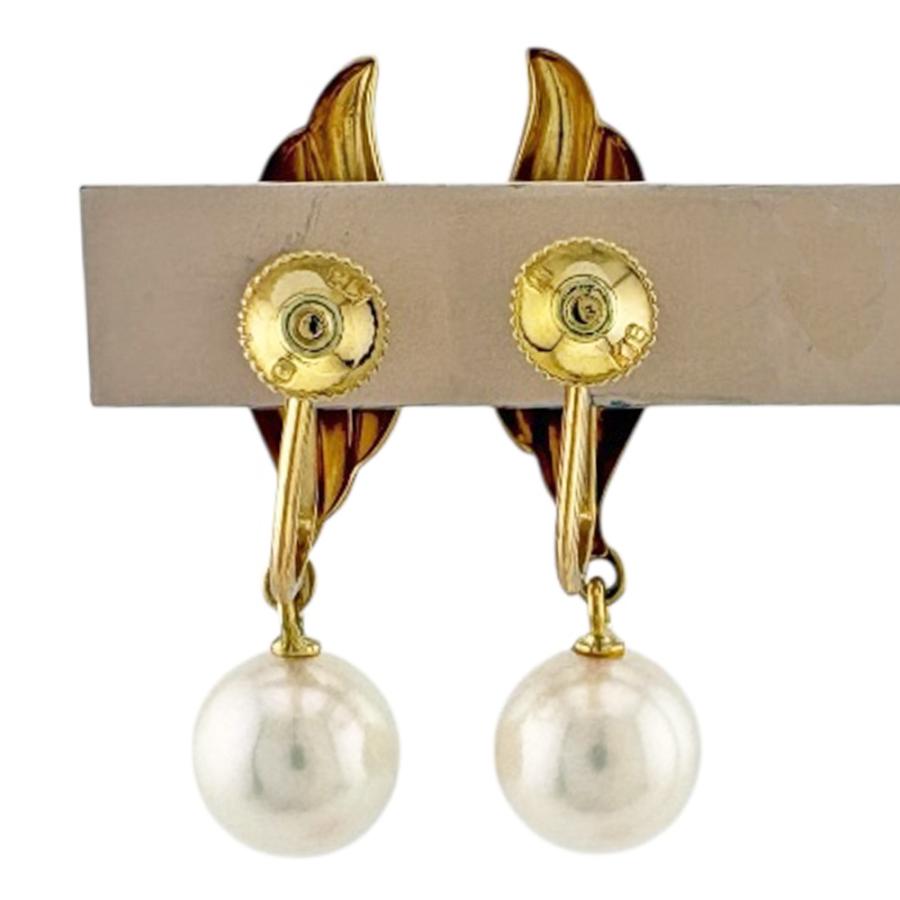 MIKIMOTO（ミキモト） イヤリング 18金 K18イエローゴールド アコヤ