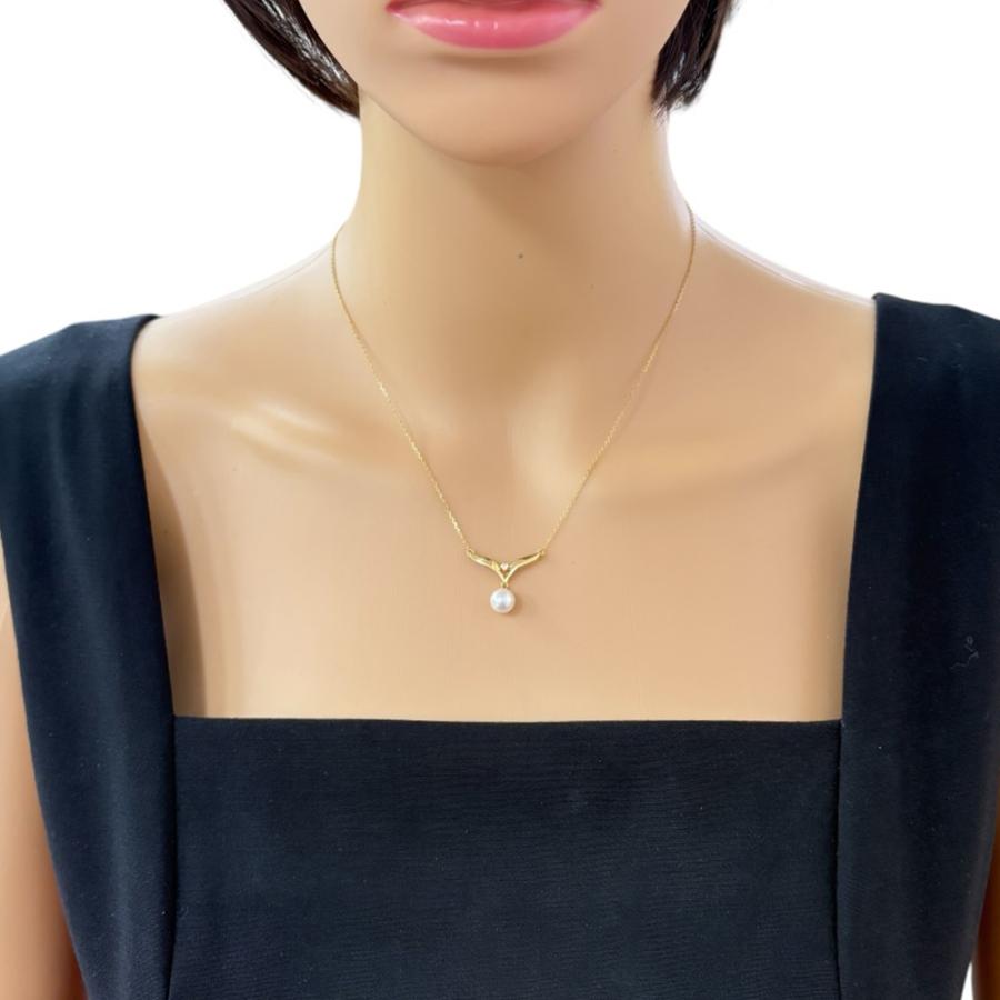 MIKIMOTO（ミキモト） ネックレス 18金 K18イエローゴールド アコヤ