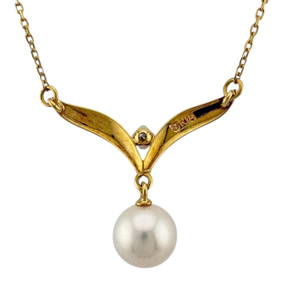 MIKIMOTO（ミキモト） ネックレス 18金 K18イエローゴールド アコヤ