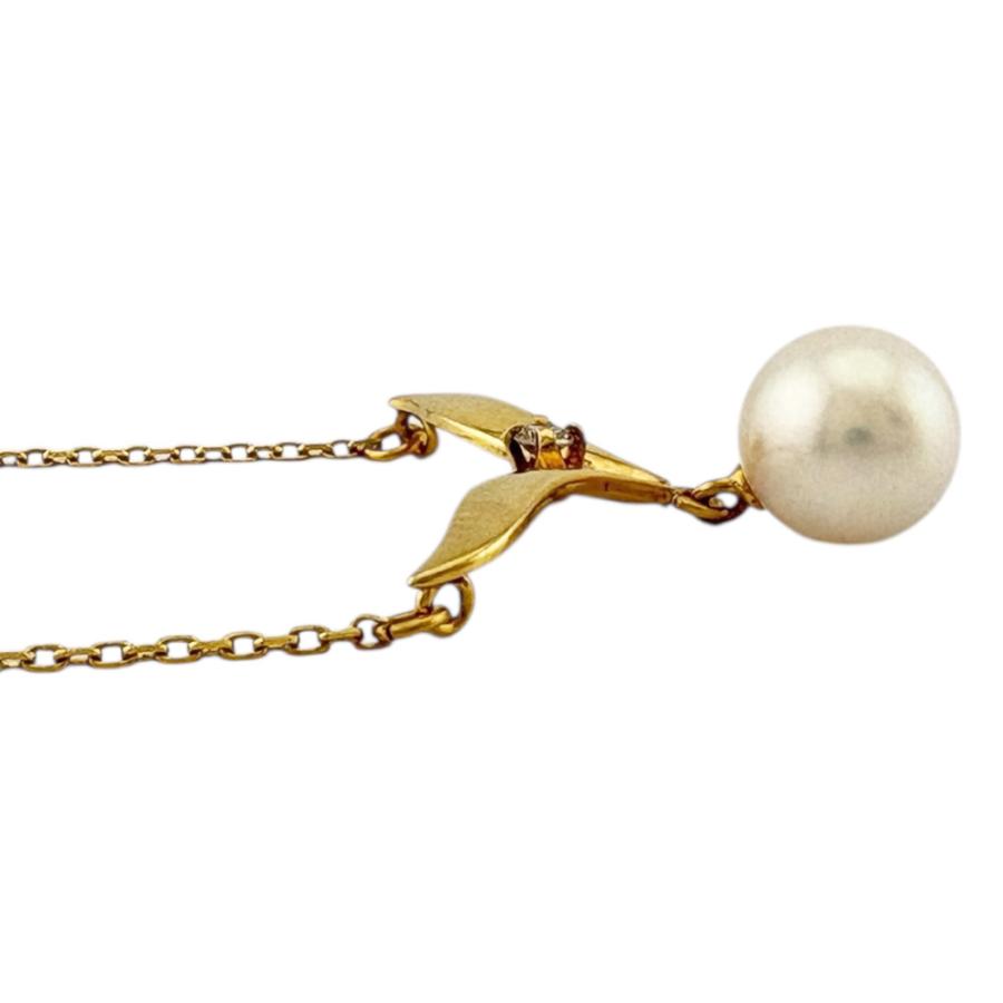 MIKIMOTO（ミキモト） ネックレス 18金 K18イエローゴールド アコヤ