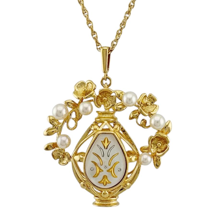 MIKIMOTO（ミキモト） ネックレス 18金 K18イエローゴールド シェル