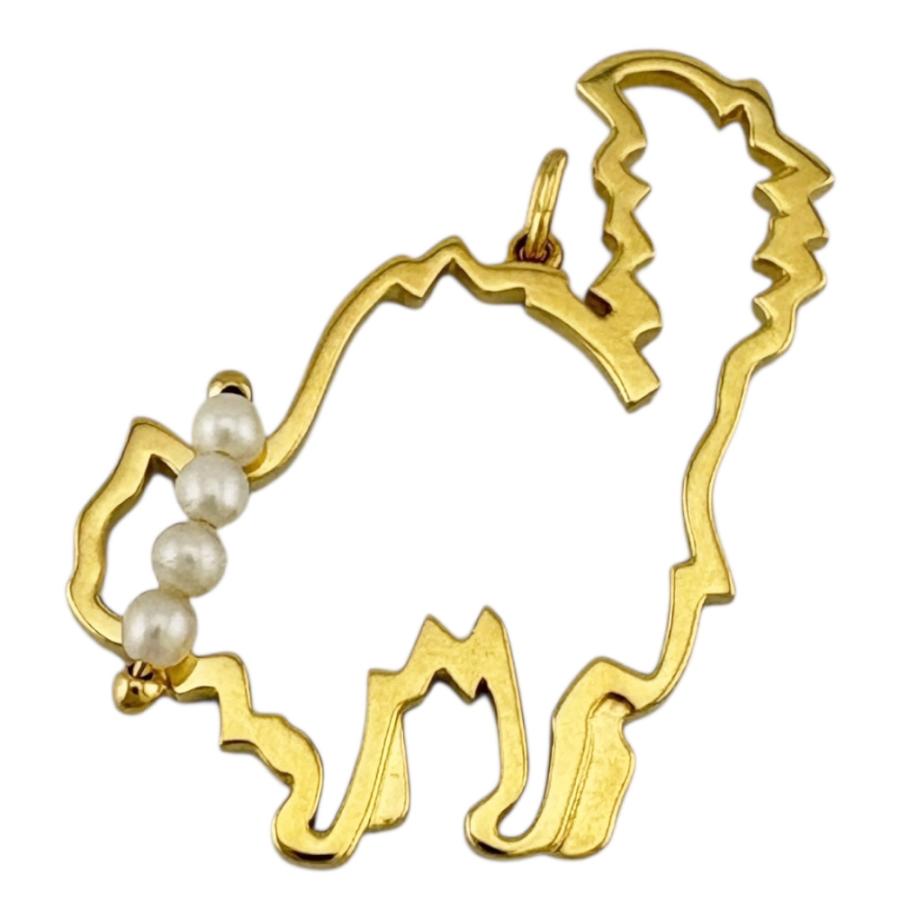 タサキ ペンダントトップ 18金 K18イエローゴールド パール レディース