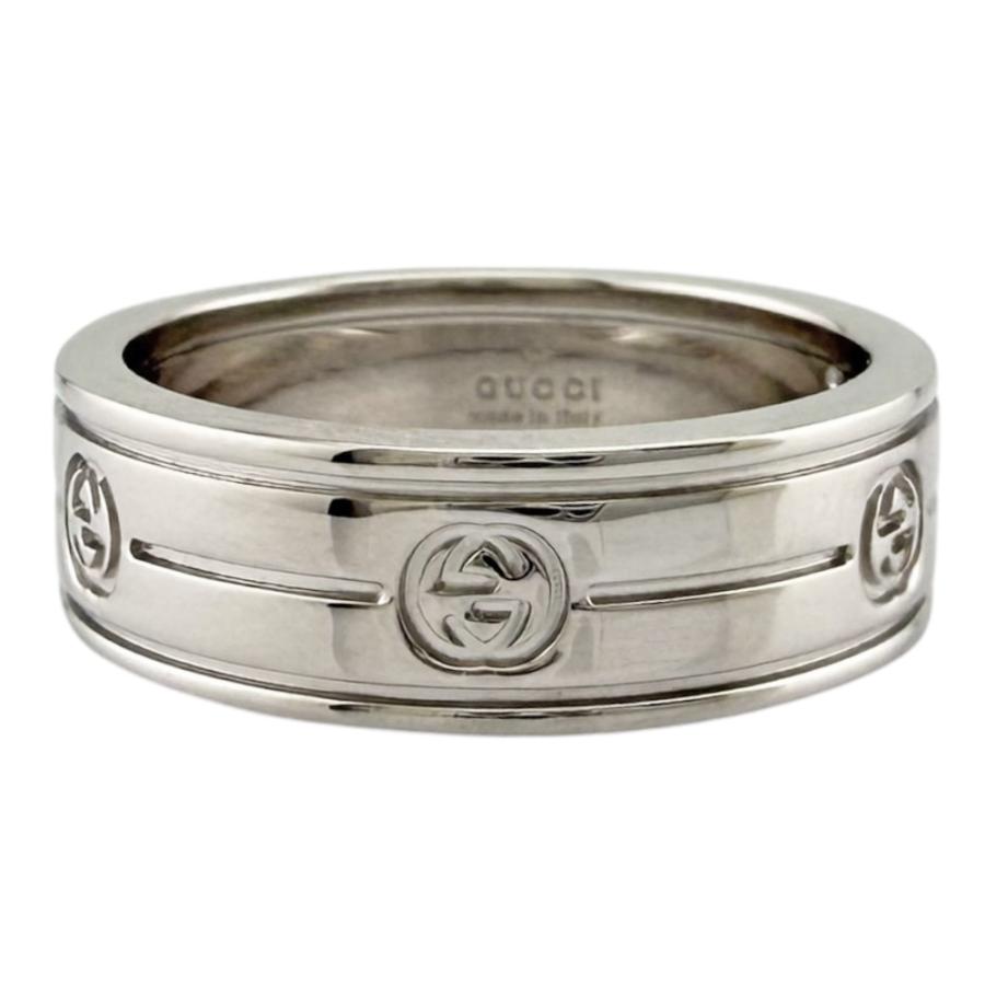 GUCCI  リング　シルバー　指輪　インターロッキング　14号 GUCCI（グッチ） インターロッキング リング 指輪 14.5号 18金 K18