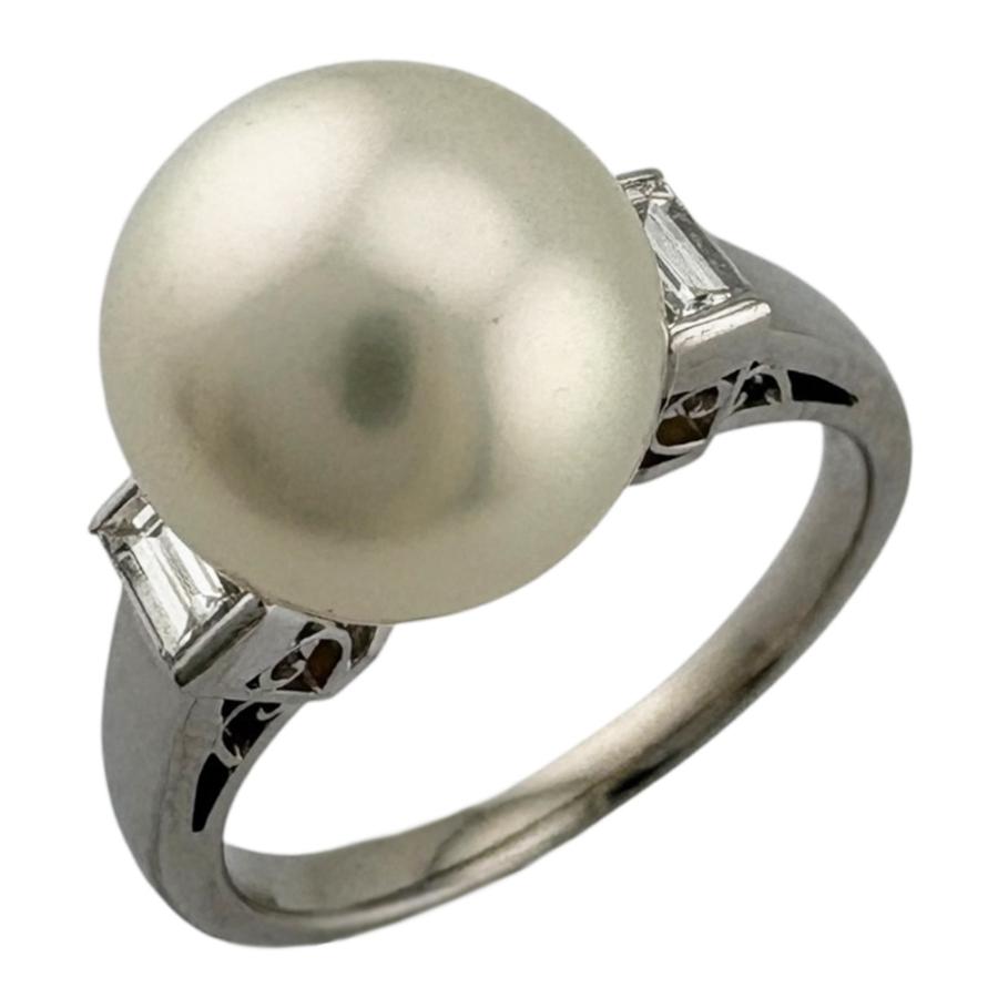 中古美品 Pt900プラチナリング 6g MIKIMOTO（ミキモト） リング 指輪 12.5号 Pt900プラチナ パール